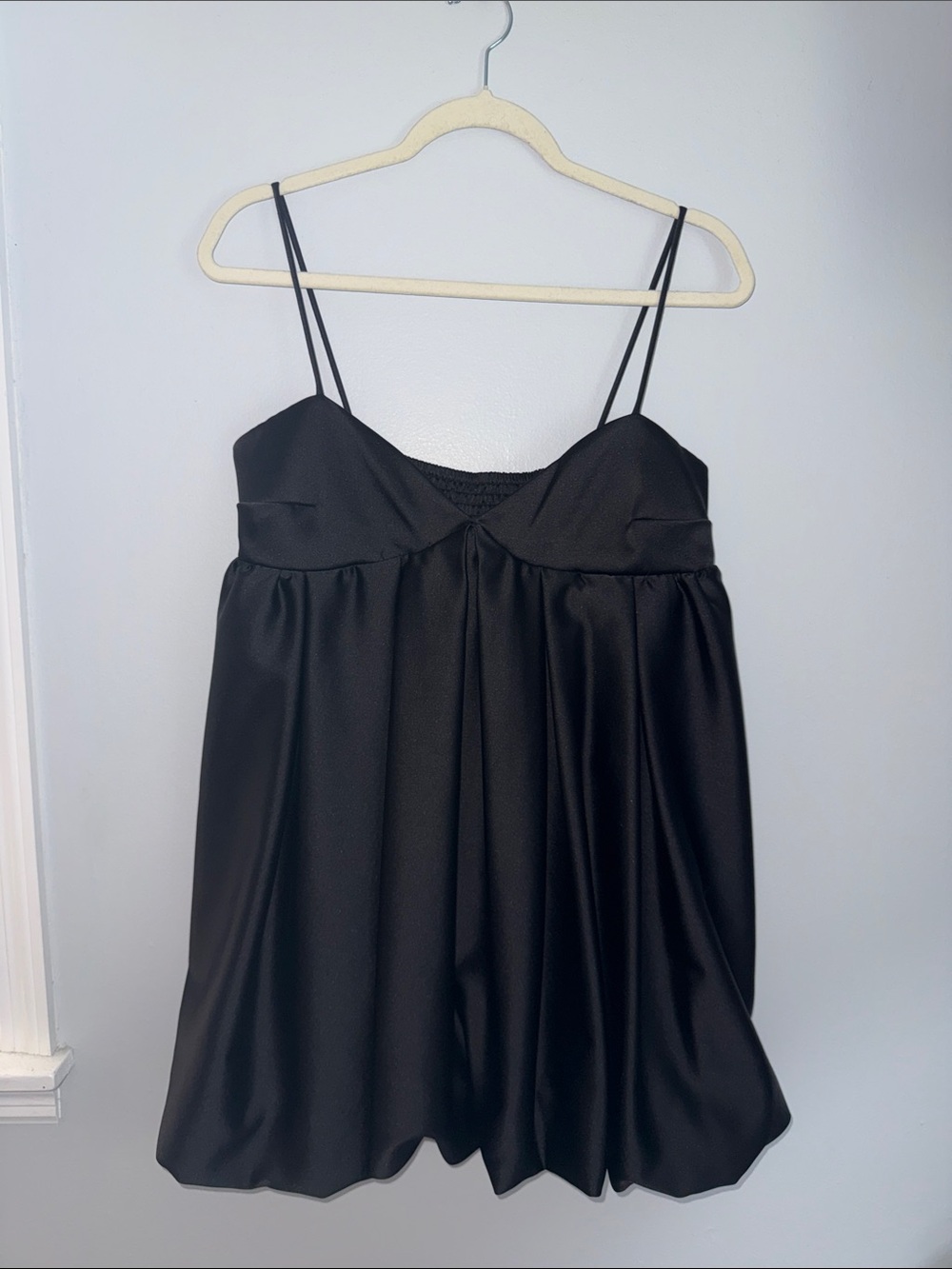 Black Satin Mini Dress